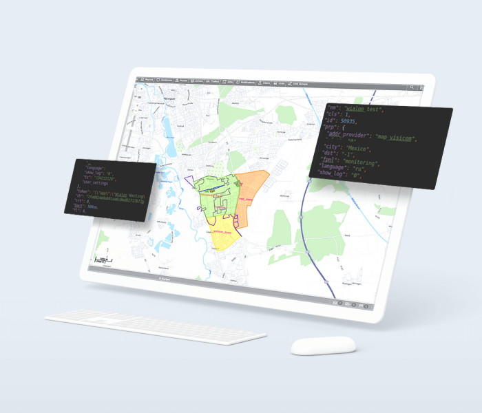 Interface de géofencing sur carte