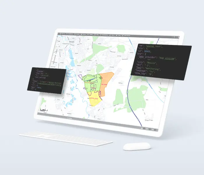 Interface de géofencing sur carte